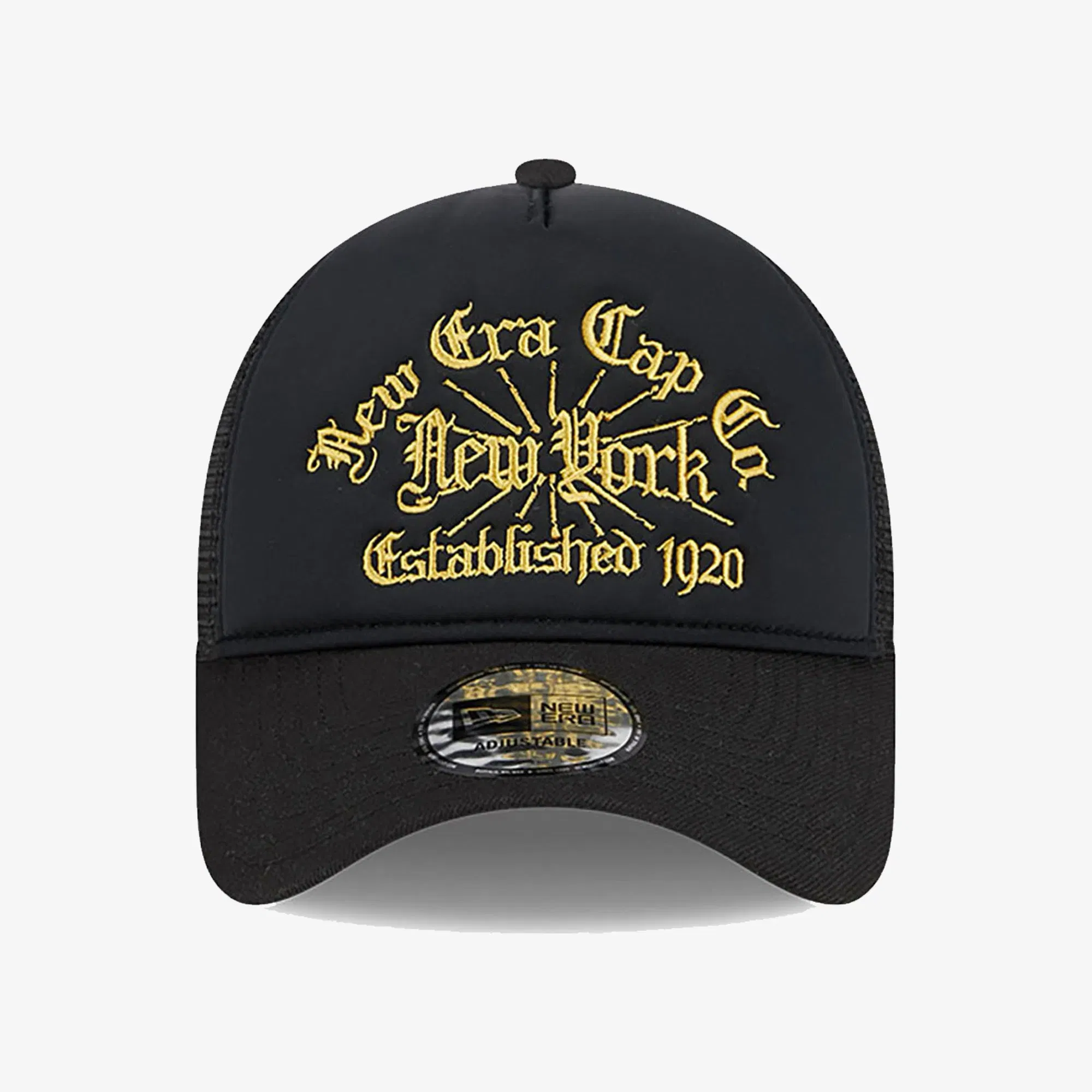New Era A-FRAME TRUCKER CAP { BLACK
