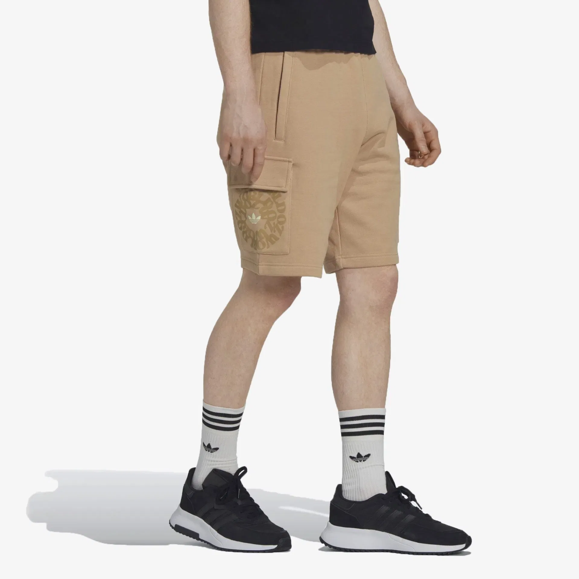 Adidas Originals GRAPHIC OZWORLD CARGO SHORTS { MAGIC BEIGE