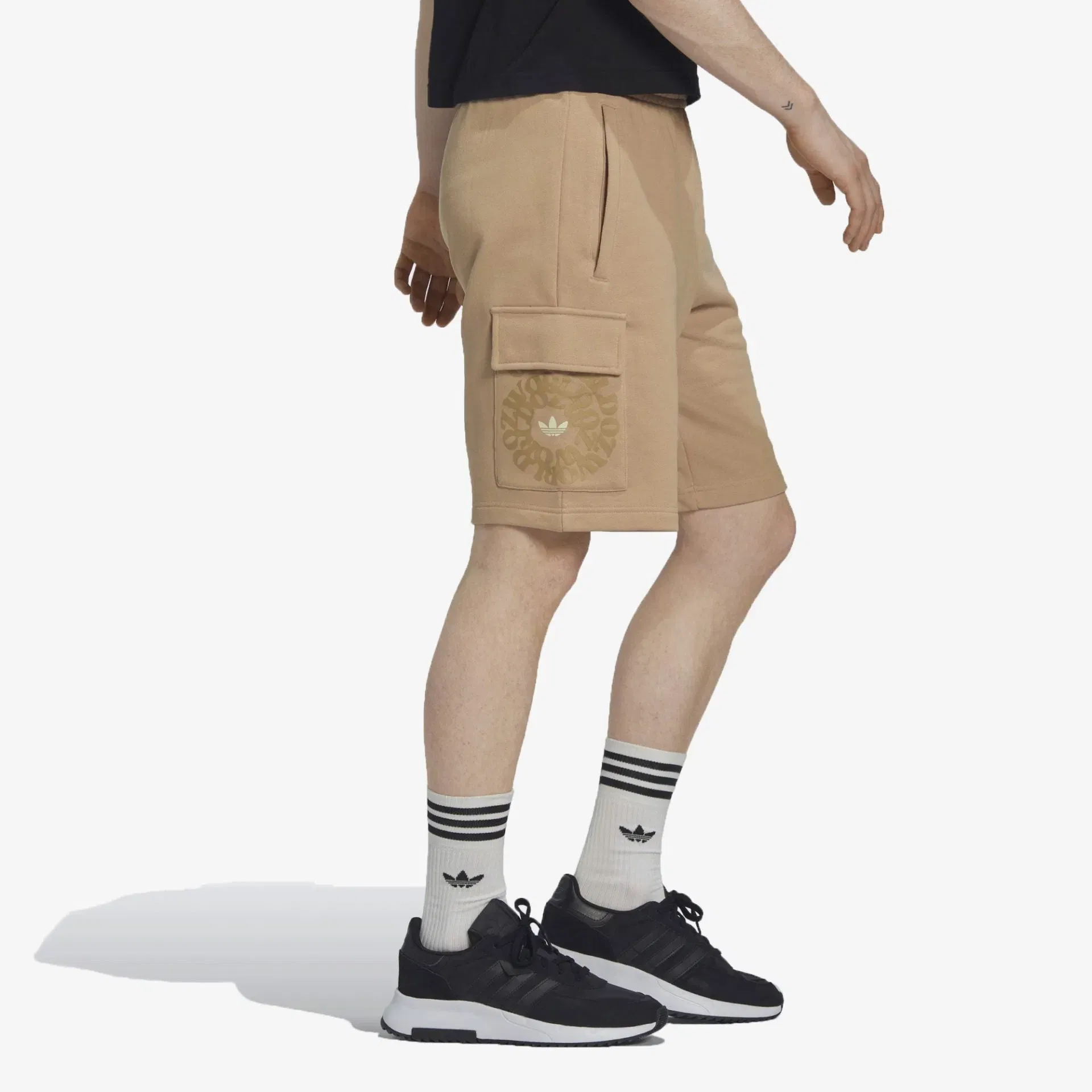 Adidas Originals GRAPHIC OZWORLD CARGO SHORTS { MAGIC BEIGE