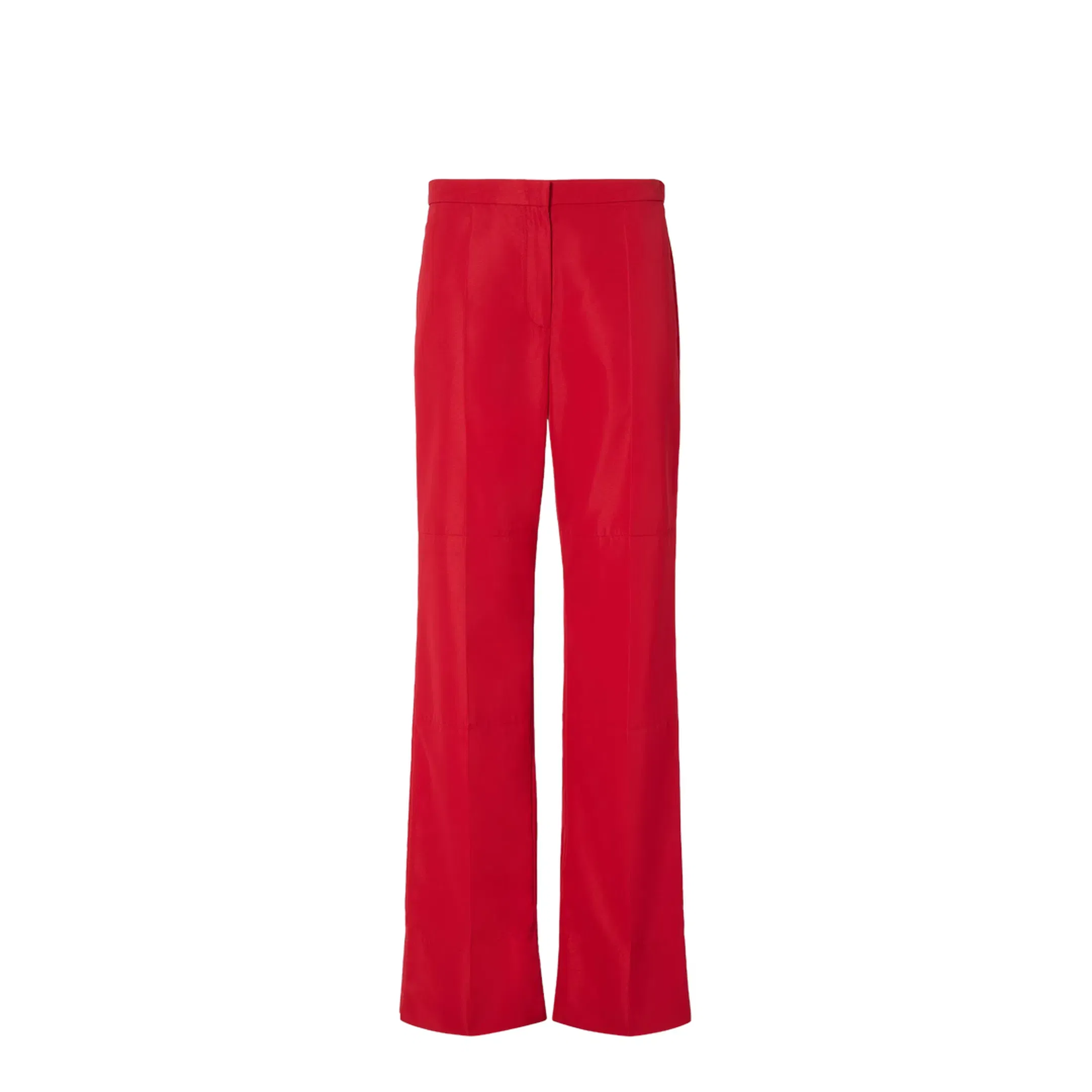 Red Technical Viscose Trousers