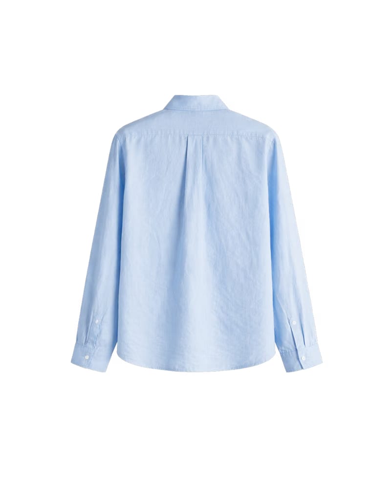 HASHWAY ARCHIVES LINEN EMBROIDERED SHIRT - SKY BLUE