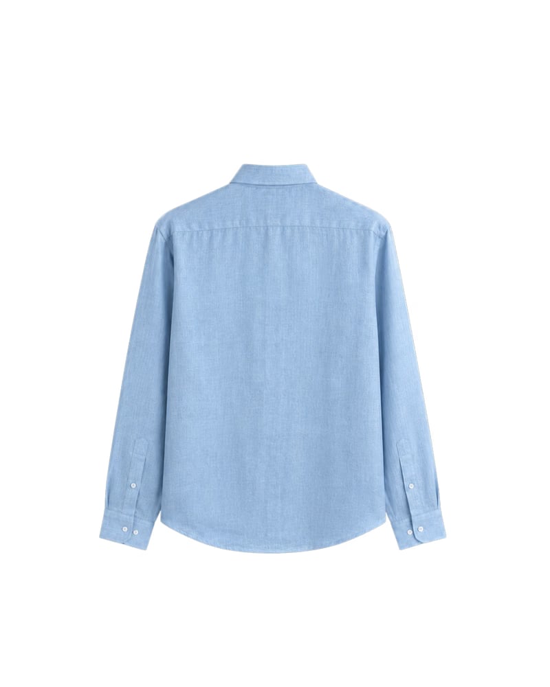 HASHWAY LINEN BLEND SHIRT - SKY BLUE