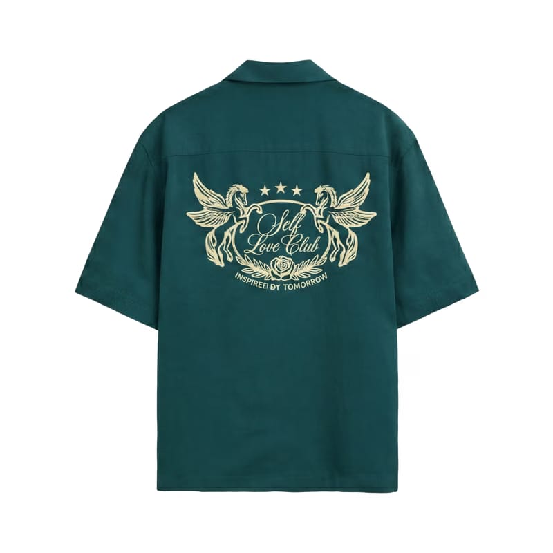 Self Love Off Supply Teal Bowling Shirt