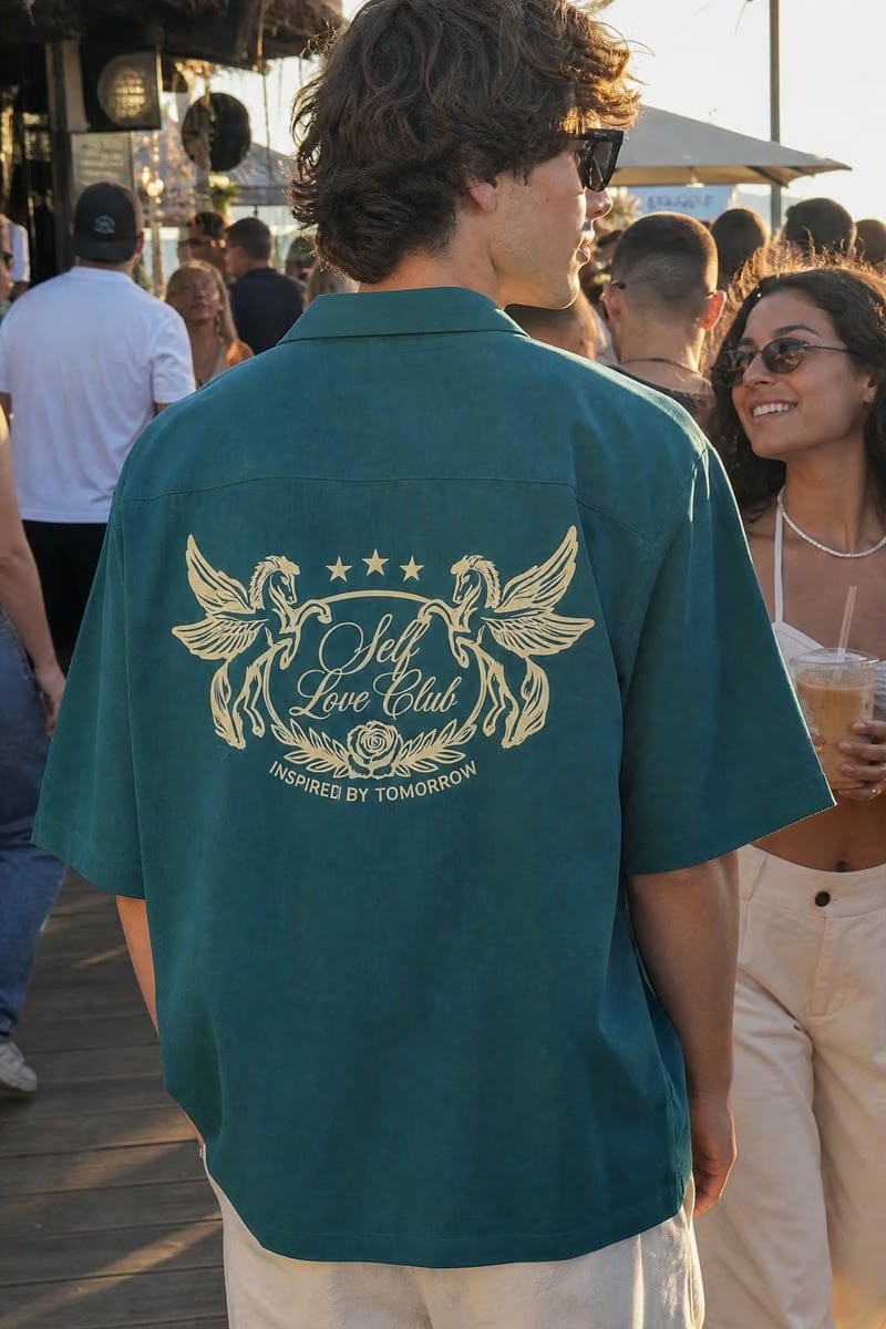 Self Love Off Supply Teal Bowling Shirt