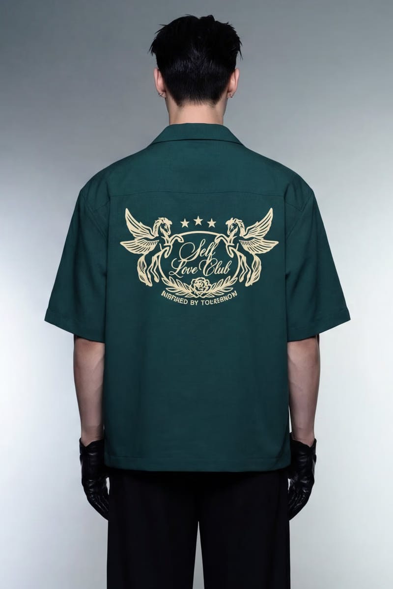 Self Love Off Supply Teal Bowling Shirt