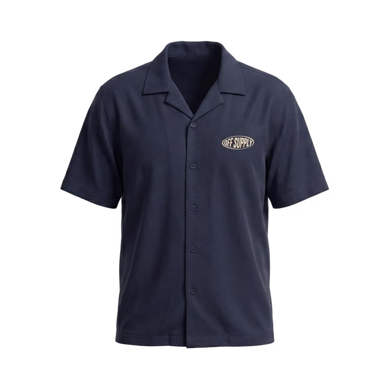 Self Love Off Supply Navy Bowling Shirt