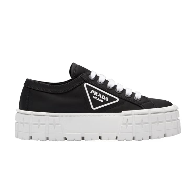 Prada Wmns Gabardine Wheel Platform 'Black White'