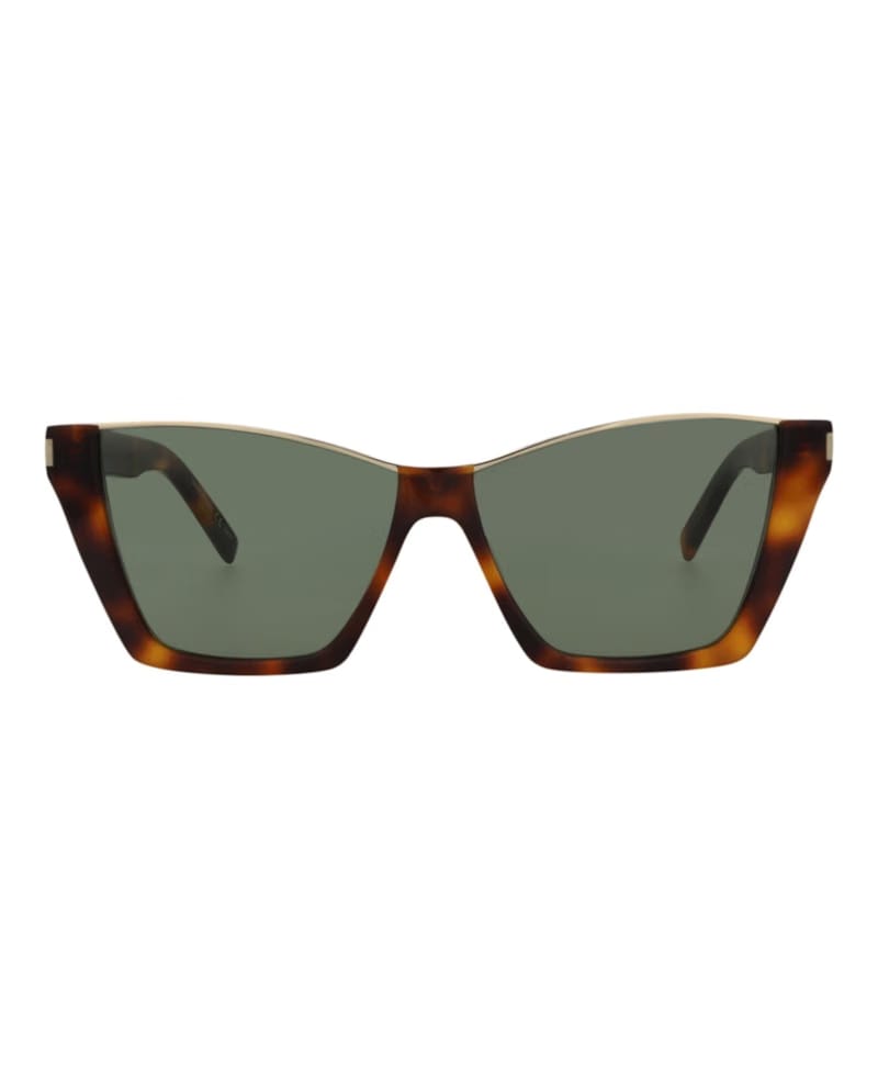 Saint Laurent Cat Eye-Frame Acetate Sunglasses Havana/Havana/Green (SL369KATE-30008955-002)