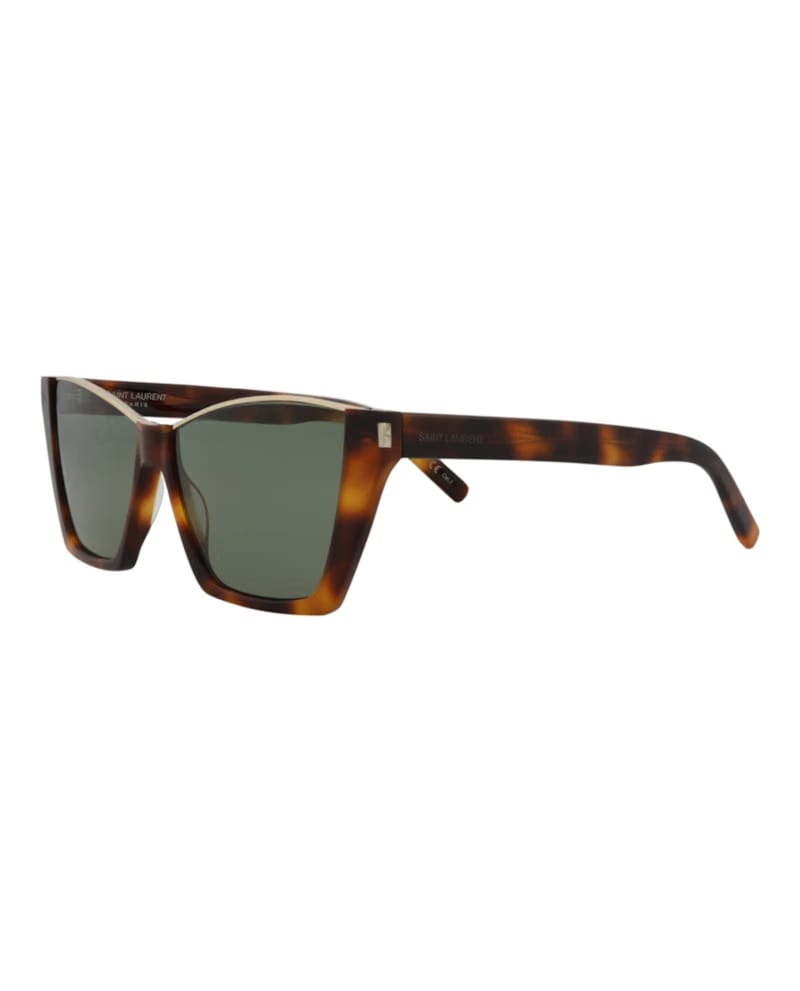 Saint Laurent Cat Eye-Frame Acetate Sunglasses Havana/Havana/Green (SL369KATE-30008955-002)
