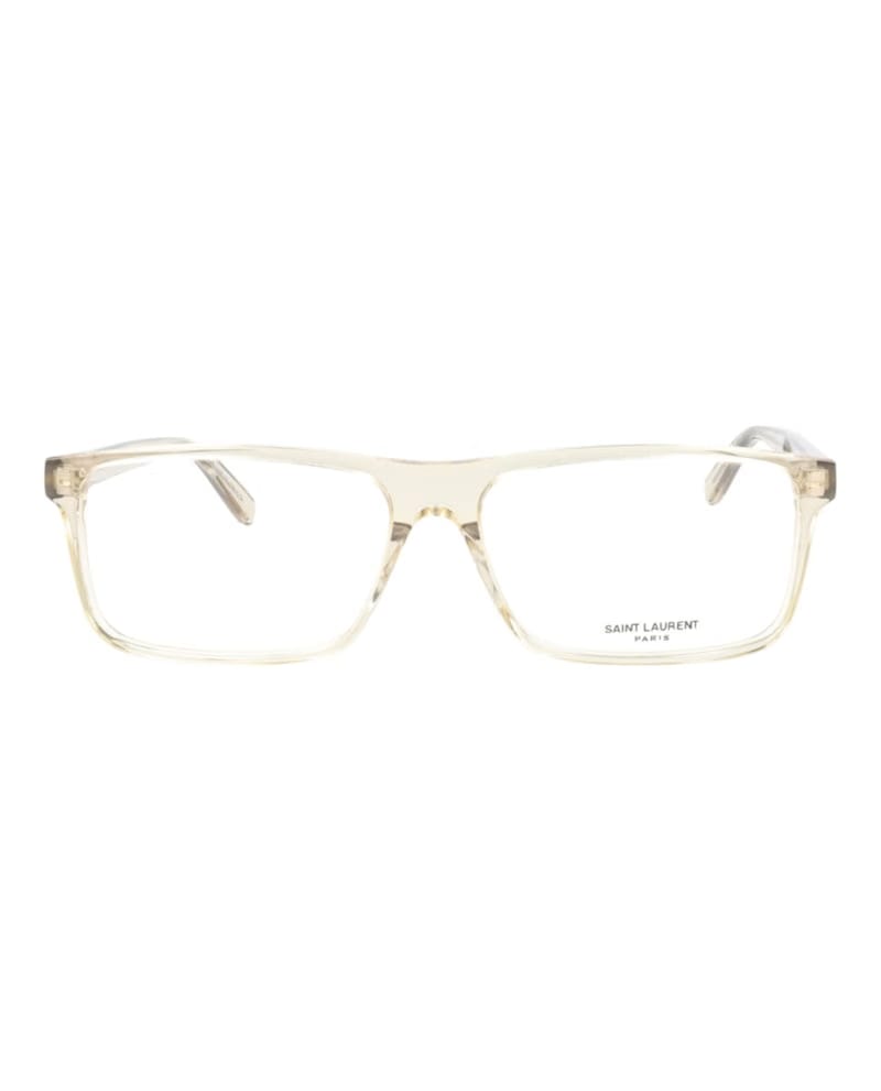 Saint Laurent Square Eyeglasses Yellow/Yellow/Transparent (SL483-30011681-006)