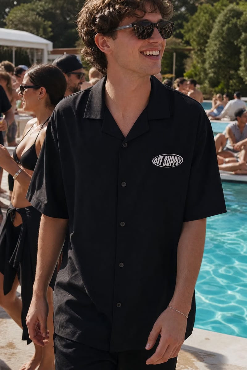 Assignment Off Supply Black Bowling Shirt