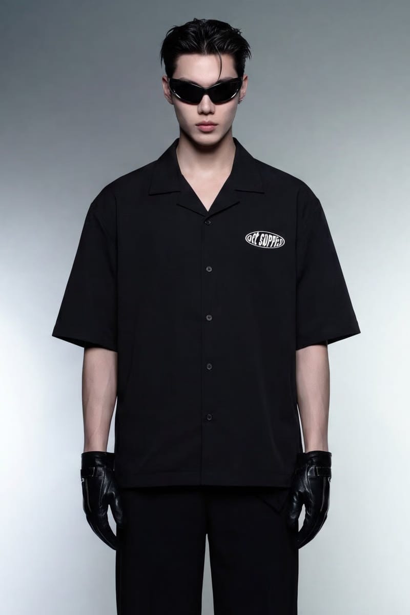 Assignment Off Supply Black Bowling Shirt