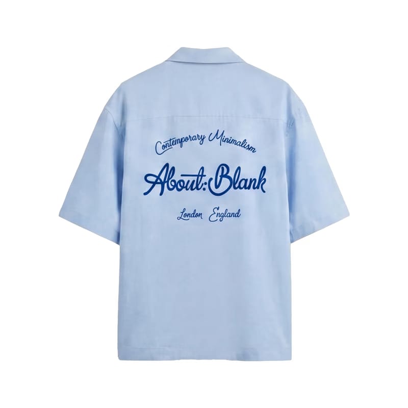 Blank Off Supply Ice Blue Bowling Shirt