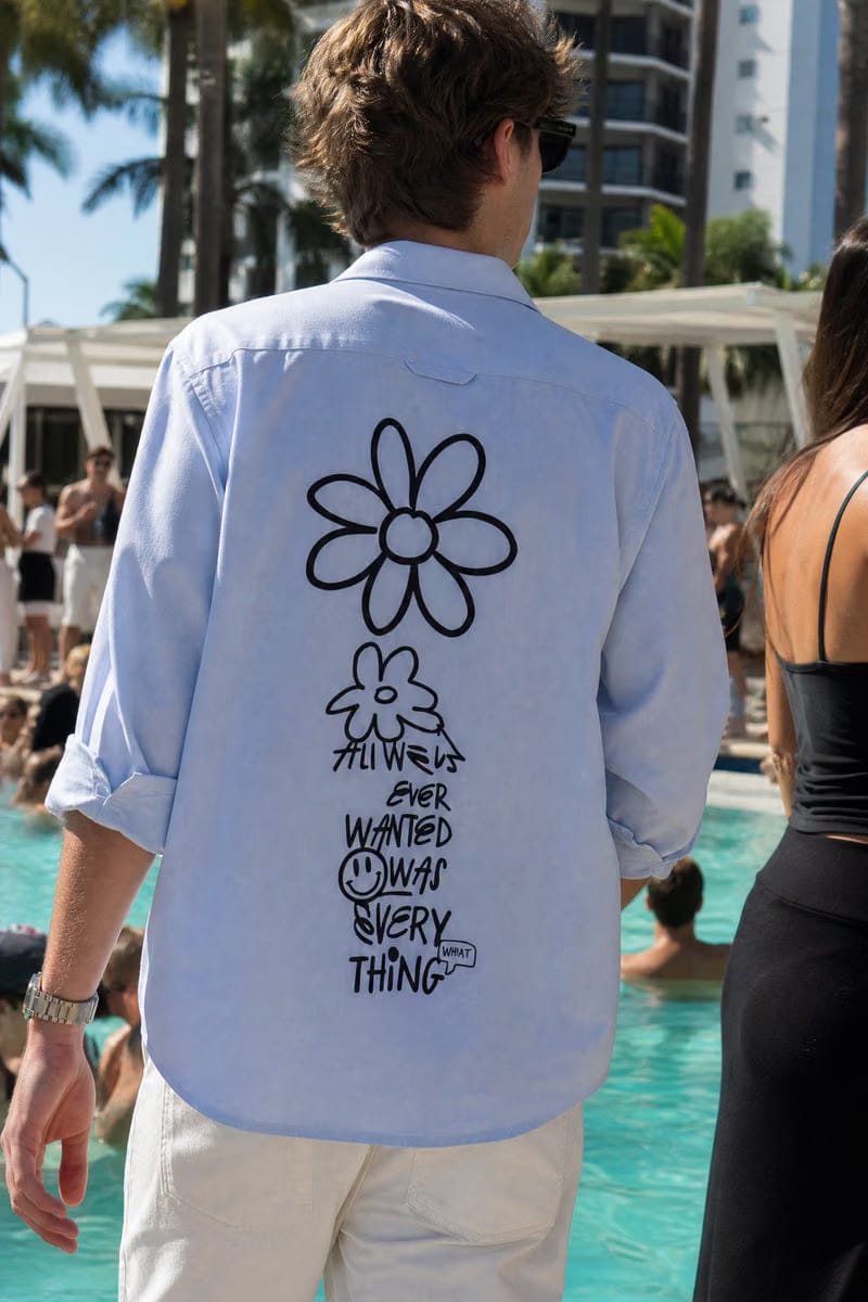 Everything Off Supply Ice Blue Shirt