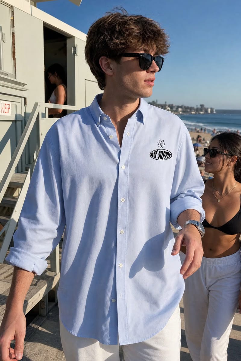 Everything Off Supply Ice Blue Shirt