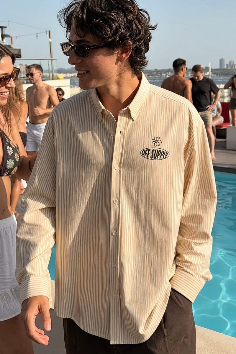 Everything Off Supply Yellow Striped Shirt