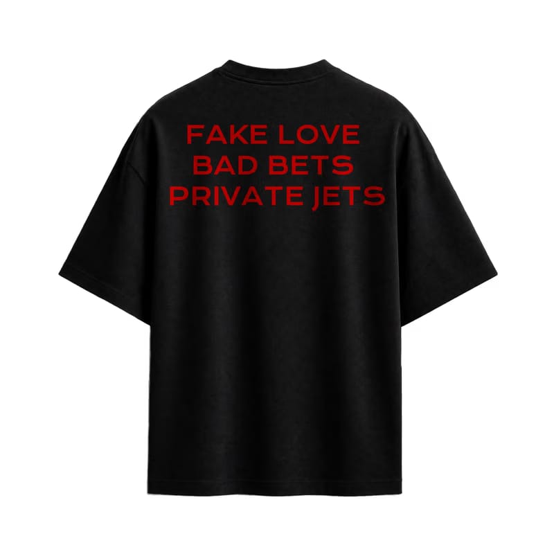 Forfksake Fake Love Black T-Shirt