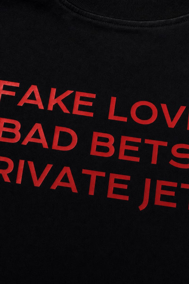 Forfksake Fake Love Black T-Shirt