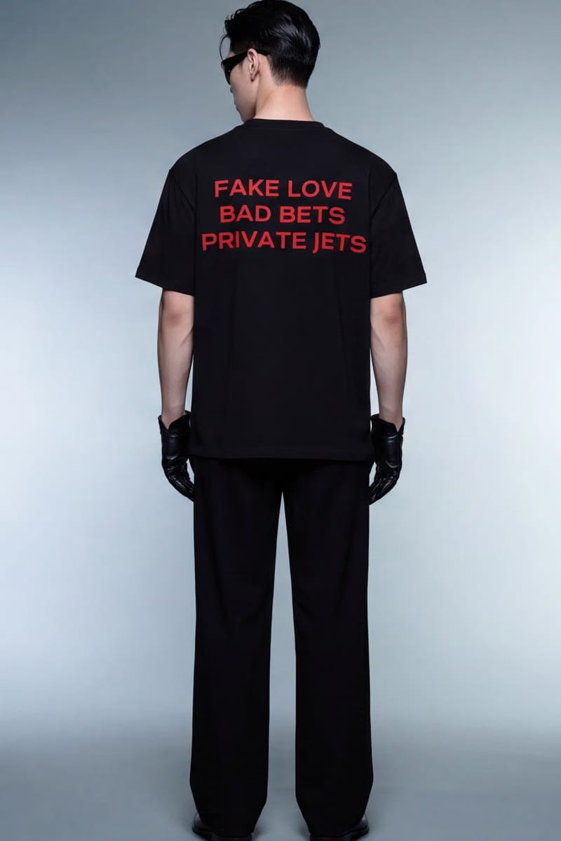 Forfksake Fake Love Black T-Shirt