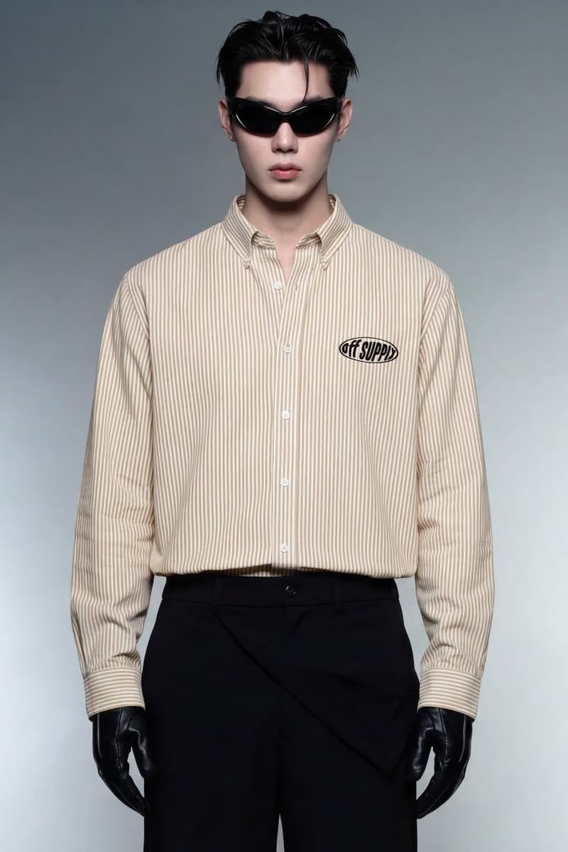 Twenties Off Supply Yellow Striped Shirt