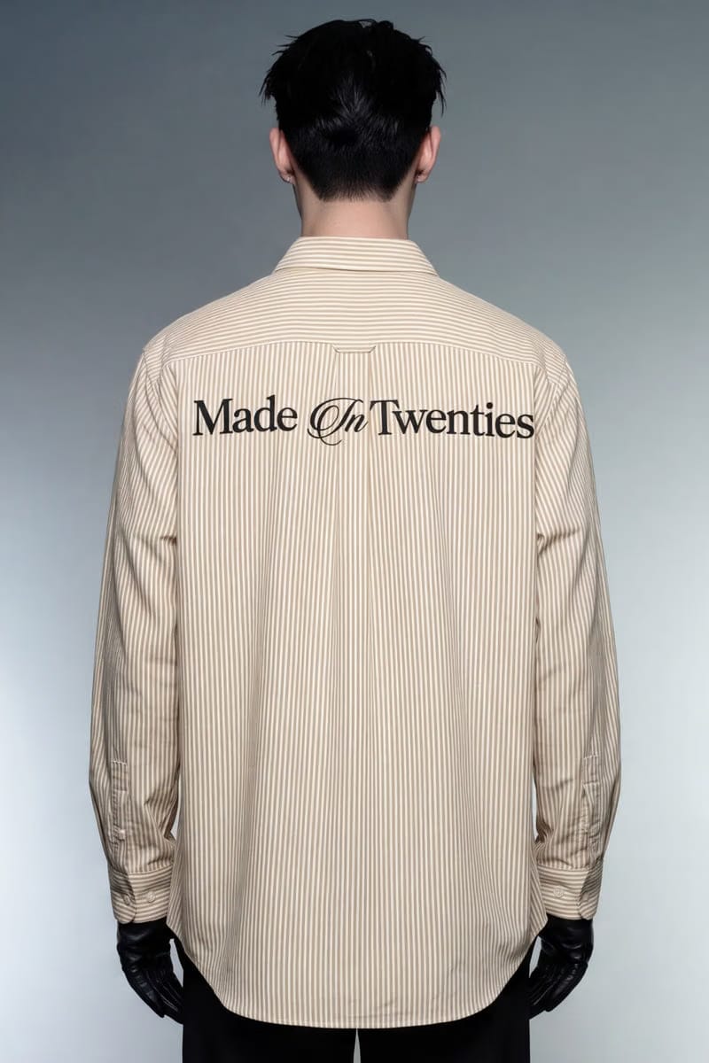 Twenties Off Supply Yellow Striped Shirt