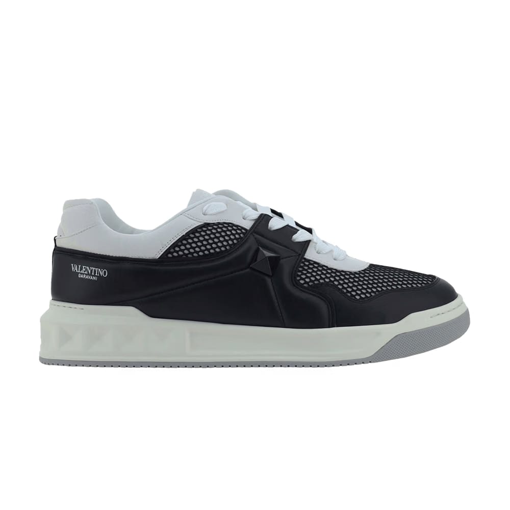 Valentino One Stud Low-Top Black White