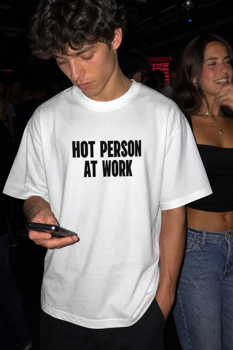 Forfksake Hot Person At Work White T-shirt
