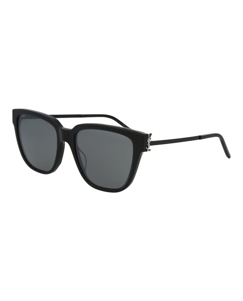 Saint Laurent Cat Eye Sunglasses Black/Black/Silver (SLM48S-30007876-003)