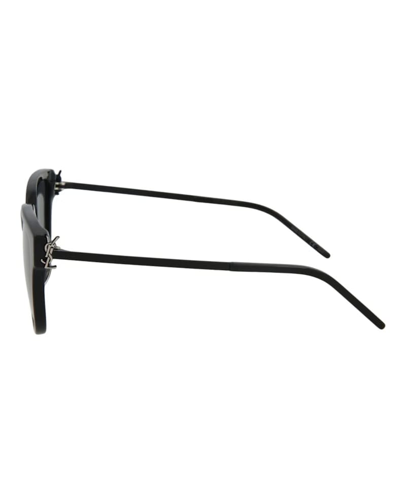 Saint Laurent Cat Eye Sunglasses Black/Black/Silver (SLM48S-30007876-003)