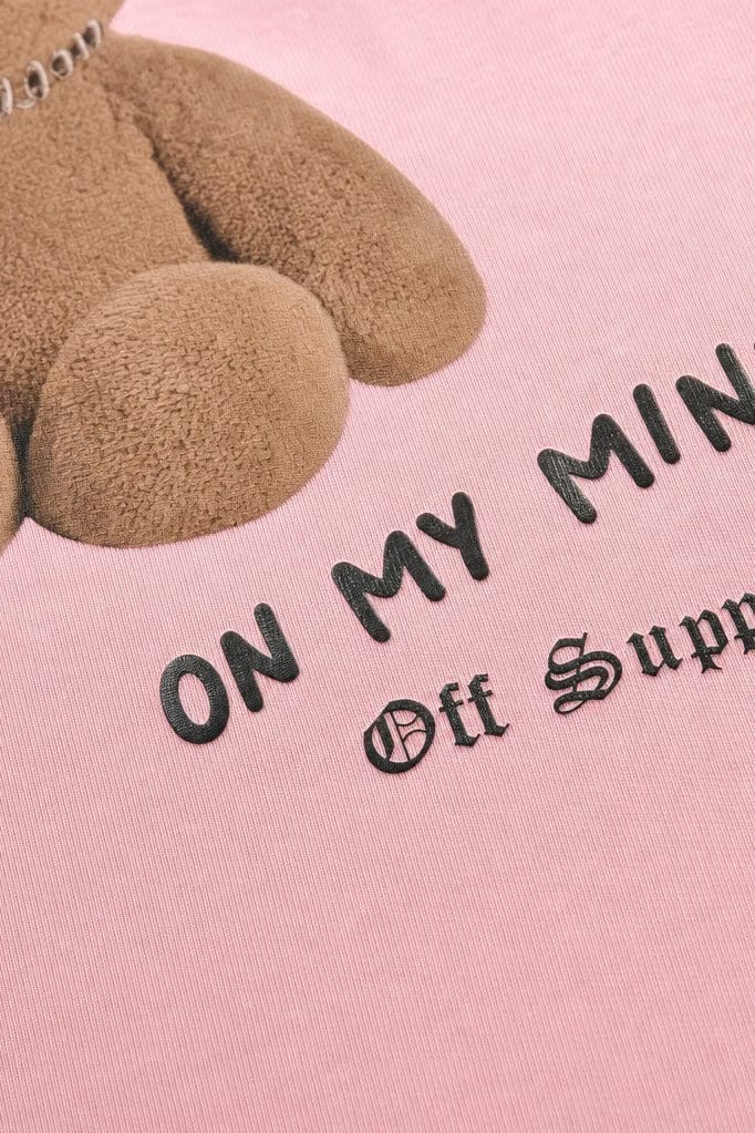 Off Supply Bear On My Mind Classic Pink T-shirt