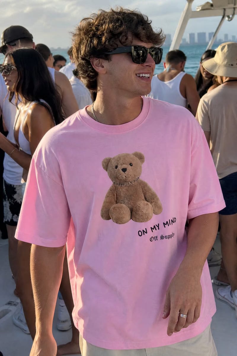 Off Supply Bear On My Mind Classic Pink T-shirt
