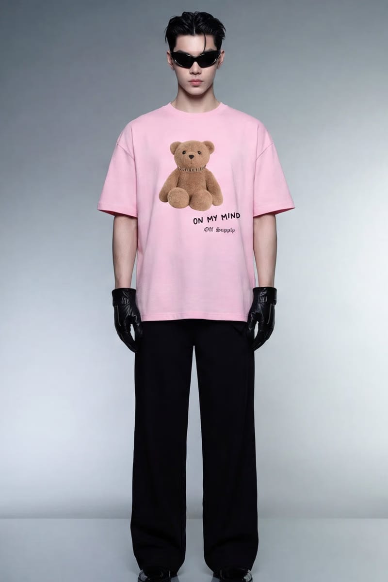 Off Supply Bear On My Mind Classic Pink T-shirt