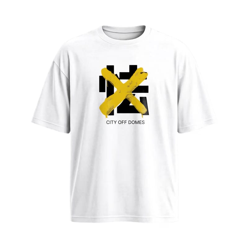 City Off Domes Neural Static White T-Shirt