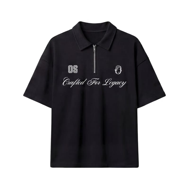 Off Supply Crafted For Legacy Black Quarter Zip T-shirt