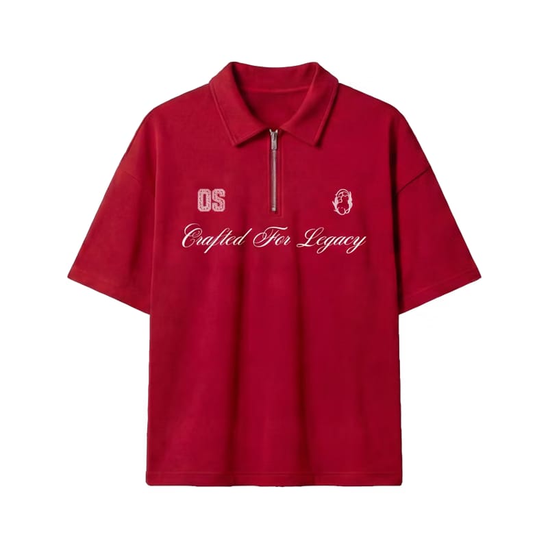 Off Supply Crafted For Legacy Red Quarter Zip T-shirt
