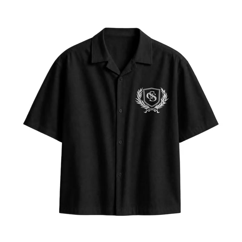 Off Supply Elegance In Motion Black Bowling Shirt
