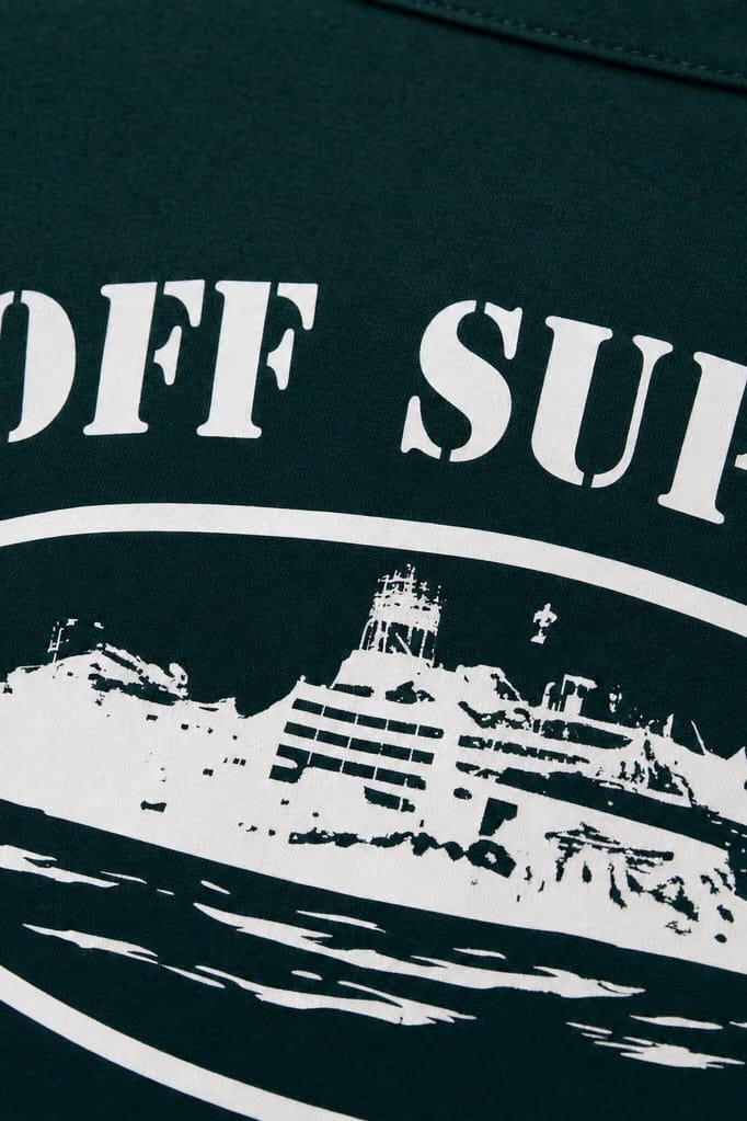 Off Supply Island Archive Bowling Shirt - Forest Green