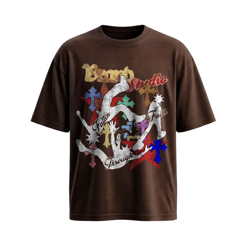 City Off Domes Urban Glitch Brown T-Shirt