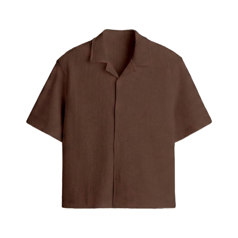 City Off Domes Waffle Shirt Brown