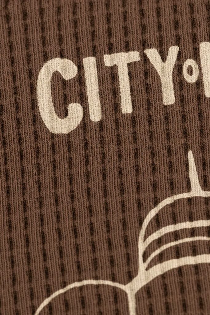 City Off Domes Waffle Shirt Brown