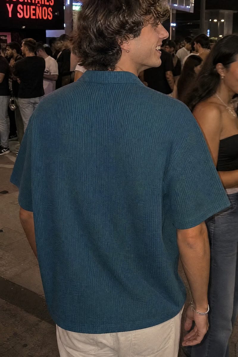 City Off Domes Waffle Shirt Teal