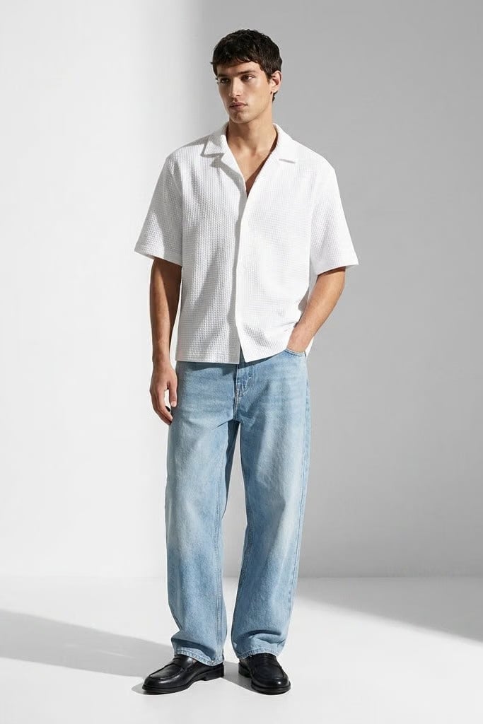 City Off Domes Waffle Shirt White