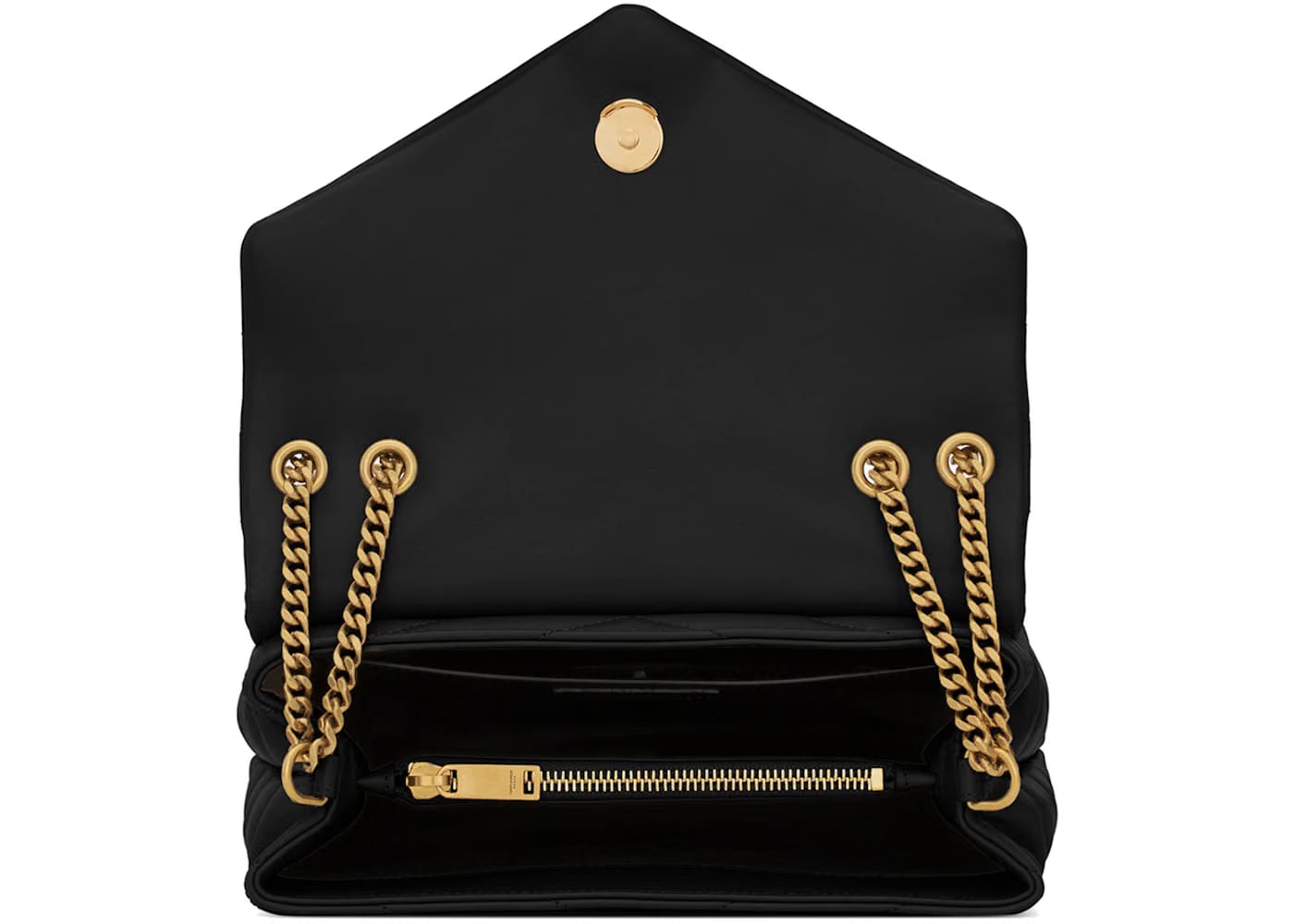 Saint Laurent Loulou Small Chain Bag Matelasse Y Black/Gold