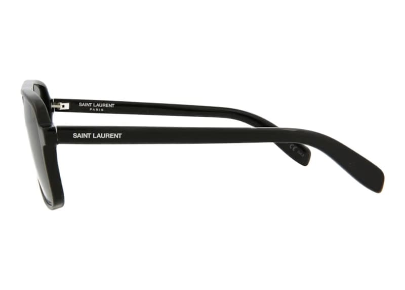 Saint Laurent Aviator Sunglasses Black/Grey (SL176-30001578-001)