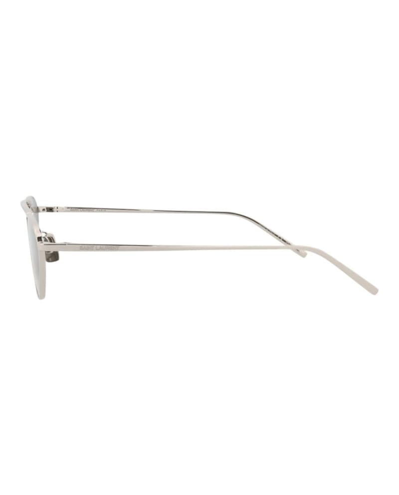 Saint Laurent Round-Frame Metal Sunglasses Silver/Silver/Grey (SL538-30013515-002)