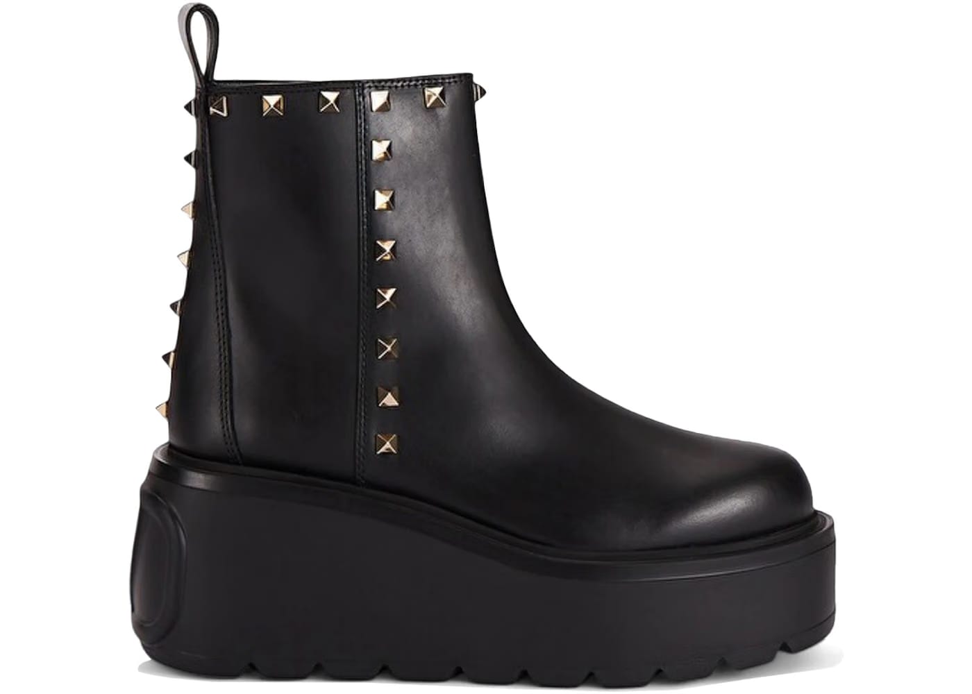 Valentino Platform Stud Ankle Boots Black (Women's)