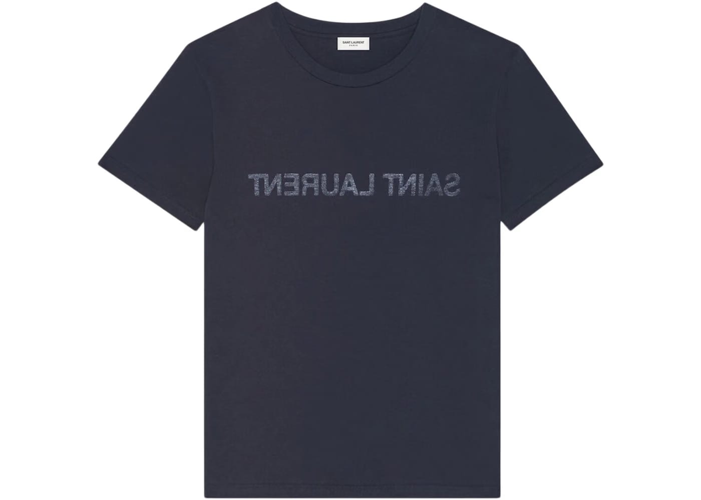 Saint Laurent Reverse Logo T-Shirt Navy