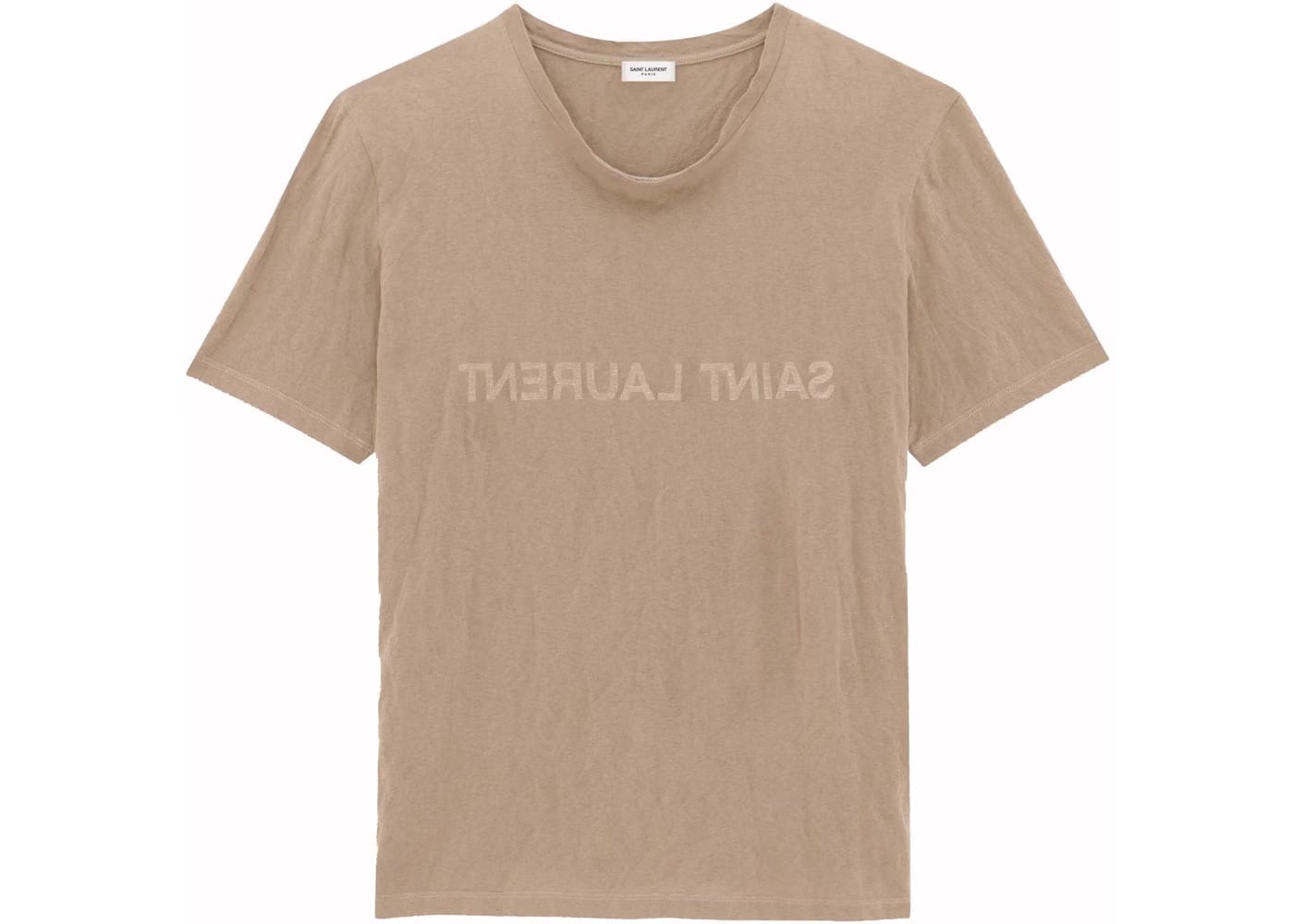 Saint Laurent Reverse T-Shirt Taupe/Natural