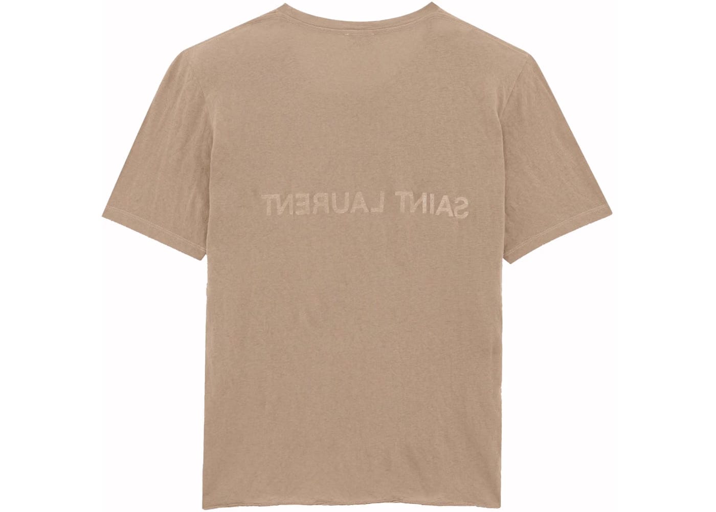 Saint Laurent Reverse T-Shirt Taupe/Natural