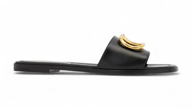 Valentino V Logo Signature Slippers Black (Women's)